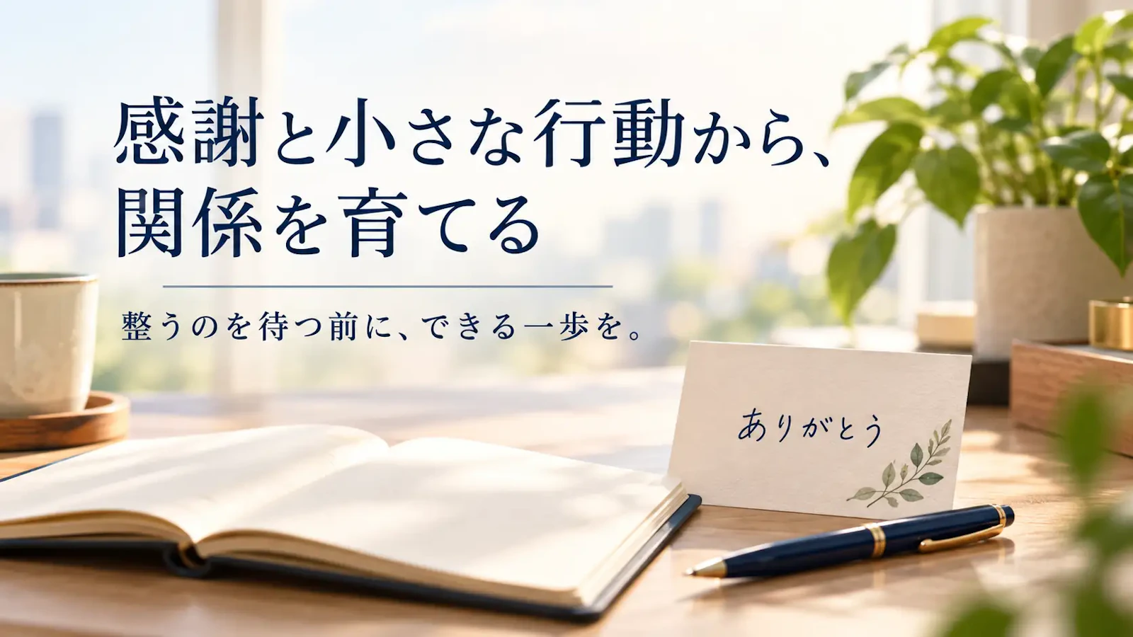 感謝と小さな行動から、関係を育てる。整うのを待つ前にできること