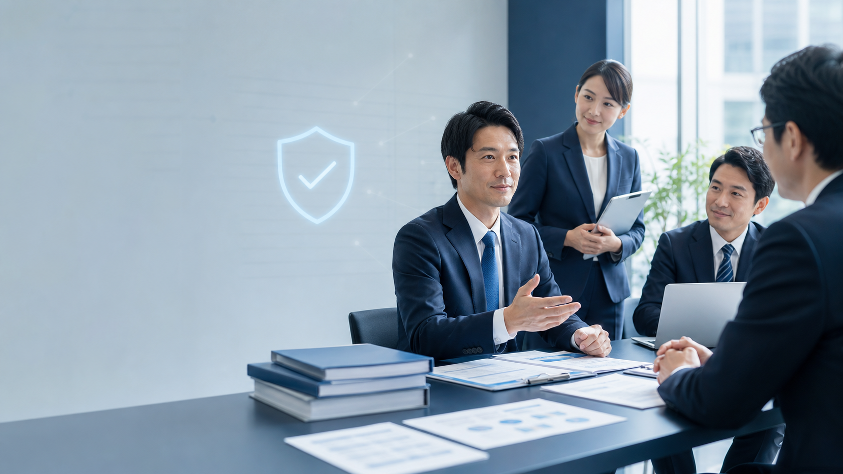 ISMS更新審査を指摘事項ゼロで完了したことを伝えるXEROTTA株式会社のビジュアル