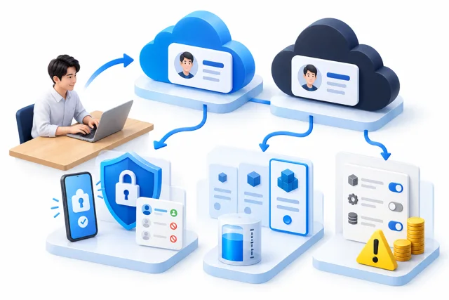 AzureとGitHubのアカウント準備、料金・セキュリティの確認の学習内容を表した仕組みのイメージ図