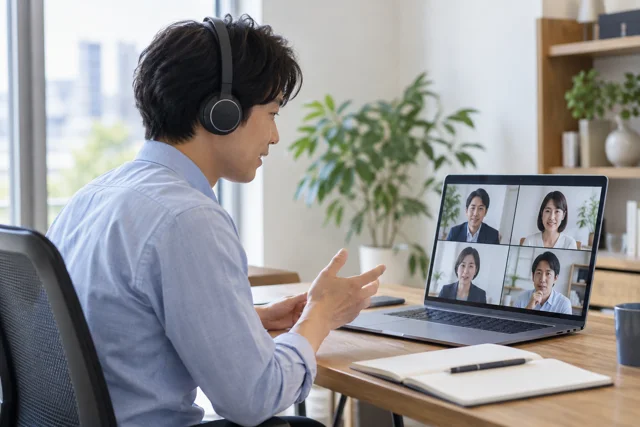 オンラインでの配慮の学習内容を表した日本人の仕事・日常の場面
