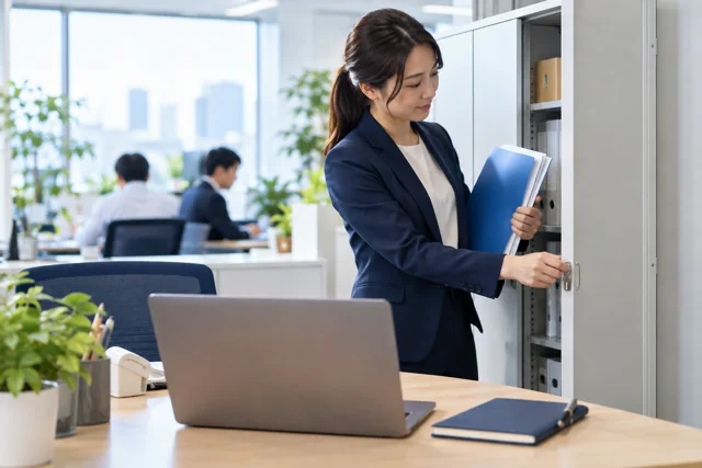 情報と信頼の取り扱いの学習内容を表した日本人の仕事・日常の場面