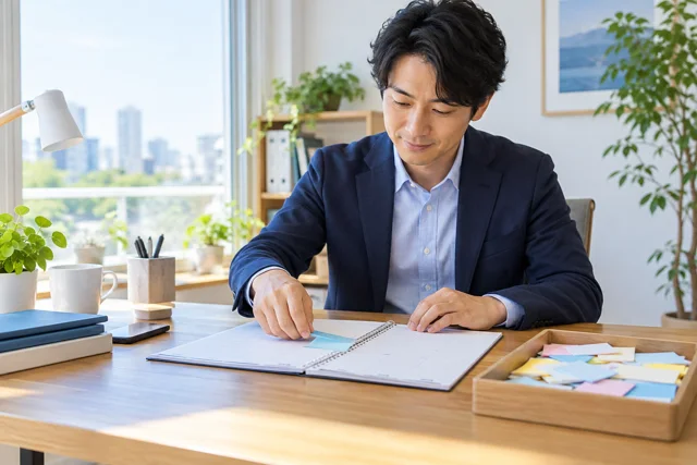 最優先事項を優先するの学習内容を表した日本人の仕事・日常の場面