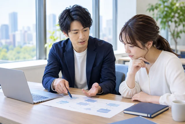 システムエンジニア(SE)の学習内容を表した日本人の仕事・日常の場面