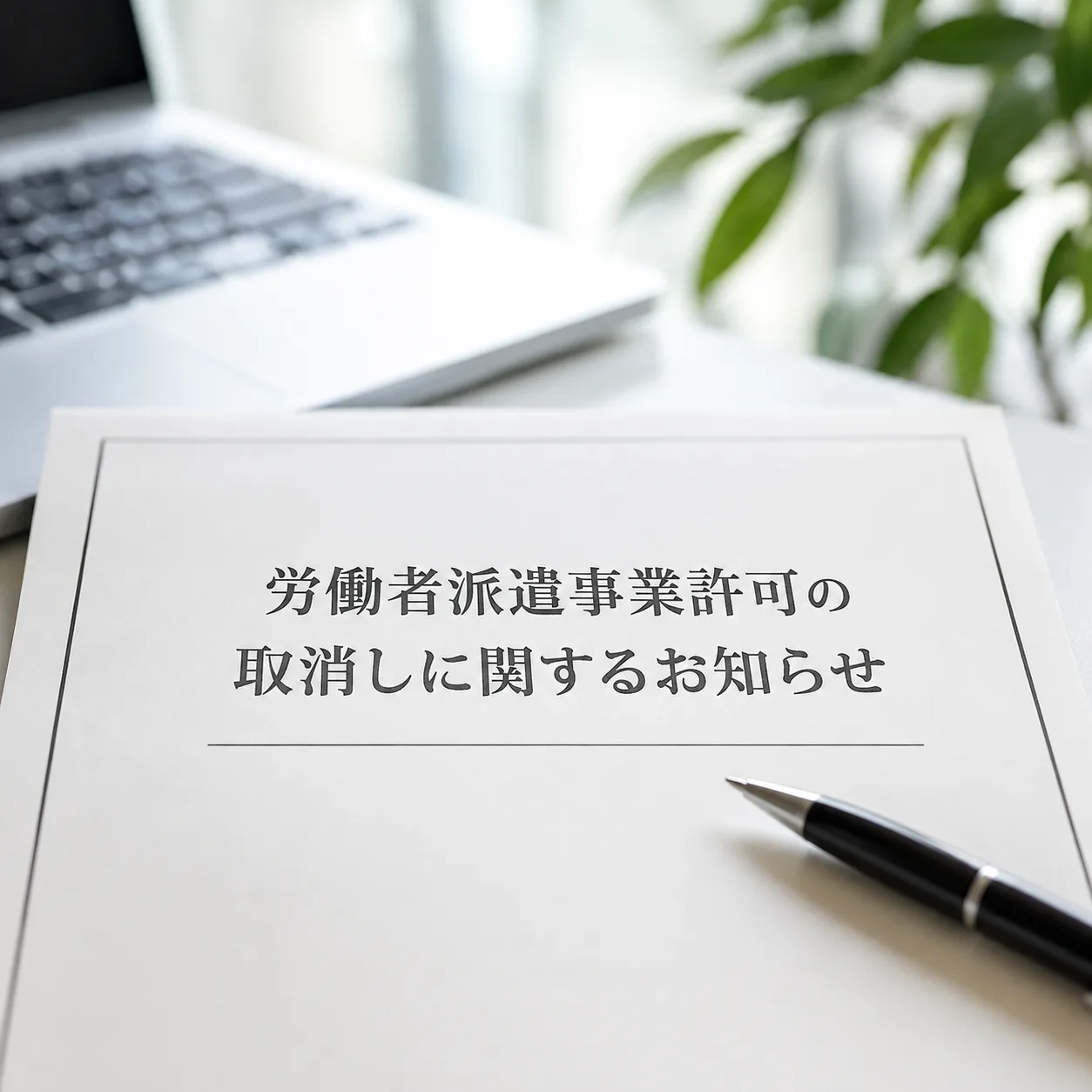 労働者派遣事業許可の取消しに関するお知らせ