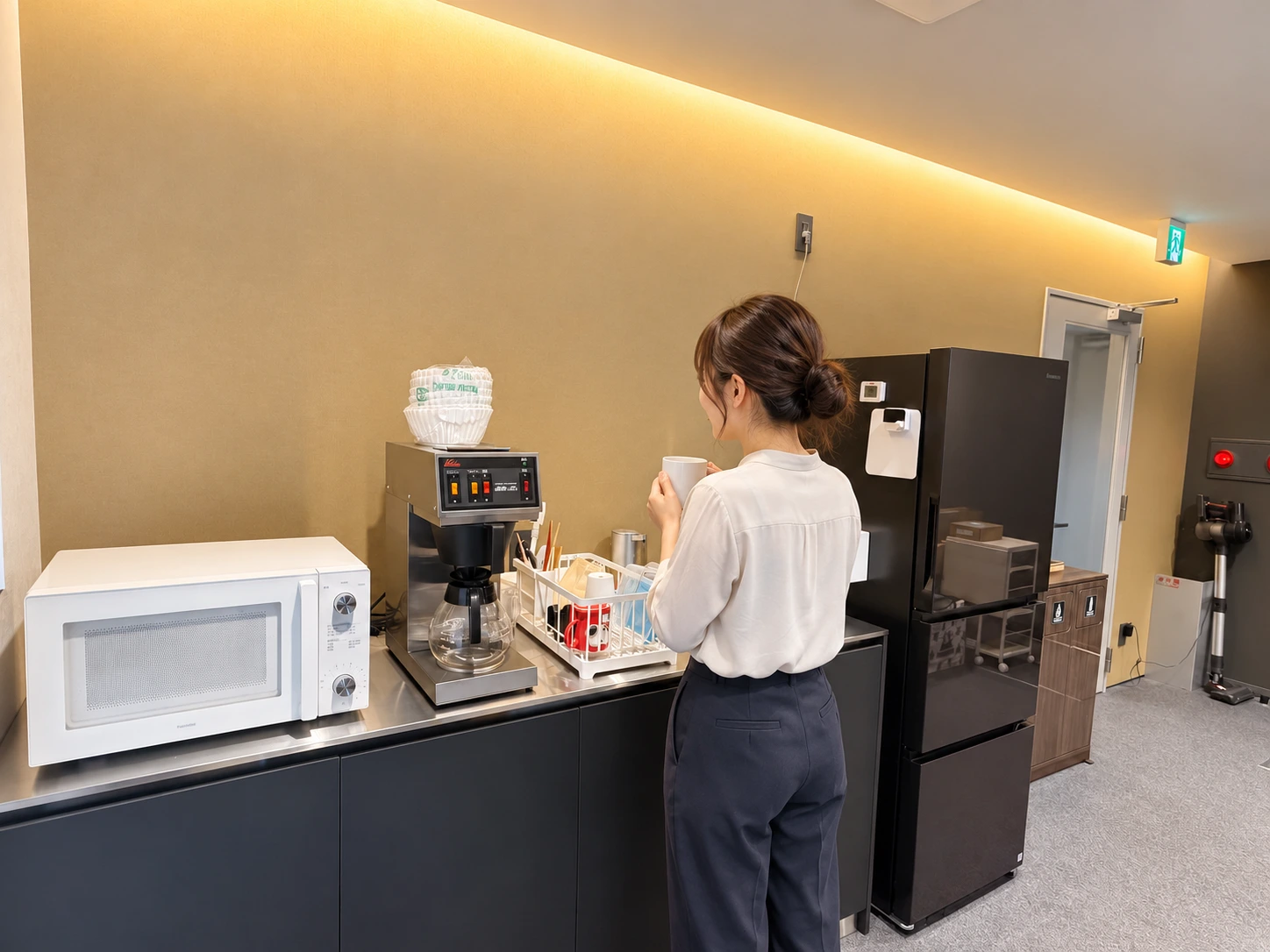 元カフェ店員だった従業員からの提案でコーヒーメーカーを導入。